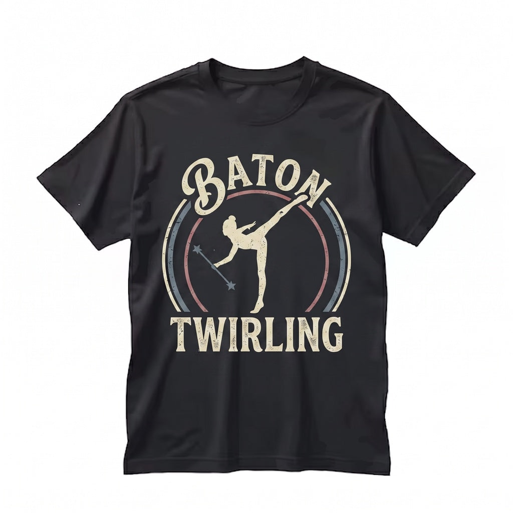 Baton Twirler Rhythmic Gymnastics Performer Birthday Gift Rhinestone Costume Girl Mom Unisex TShirt