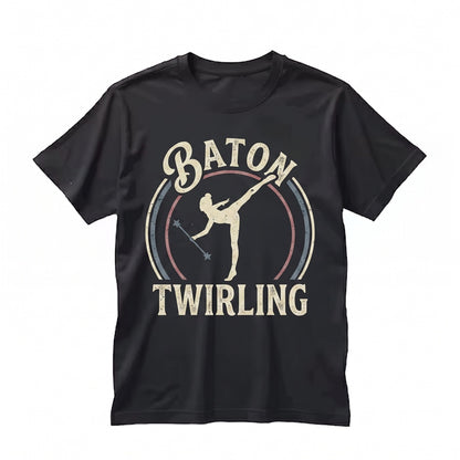 Baton Twirler Rhythmic Gymnastics Performer Birthday Gift Rhinestone Costume Girl Mom Unisex TShirt