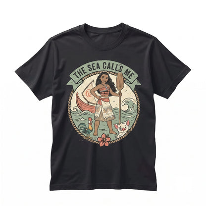 Retro Polynesian Princess Coquette Bows Hawaiian Island Adventure Pig Rooster Tropical Vacation Family Gift Unisex TShirt