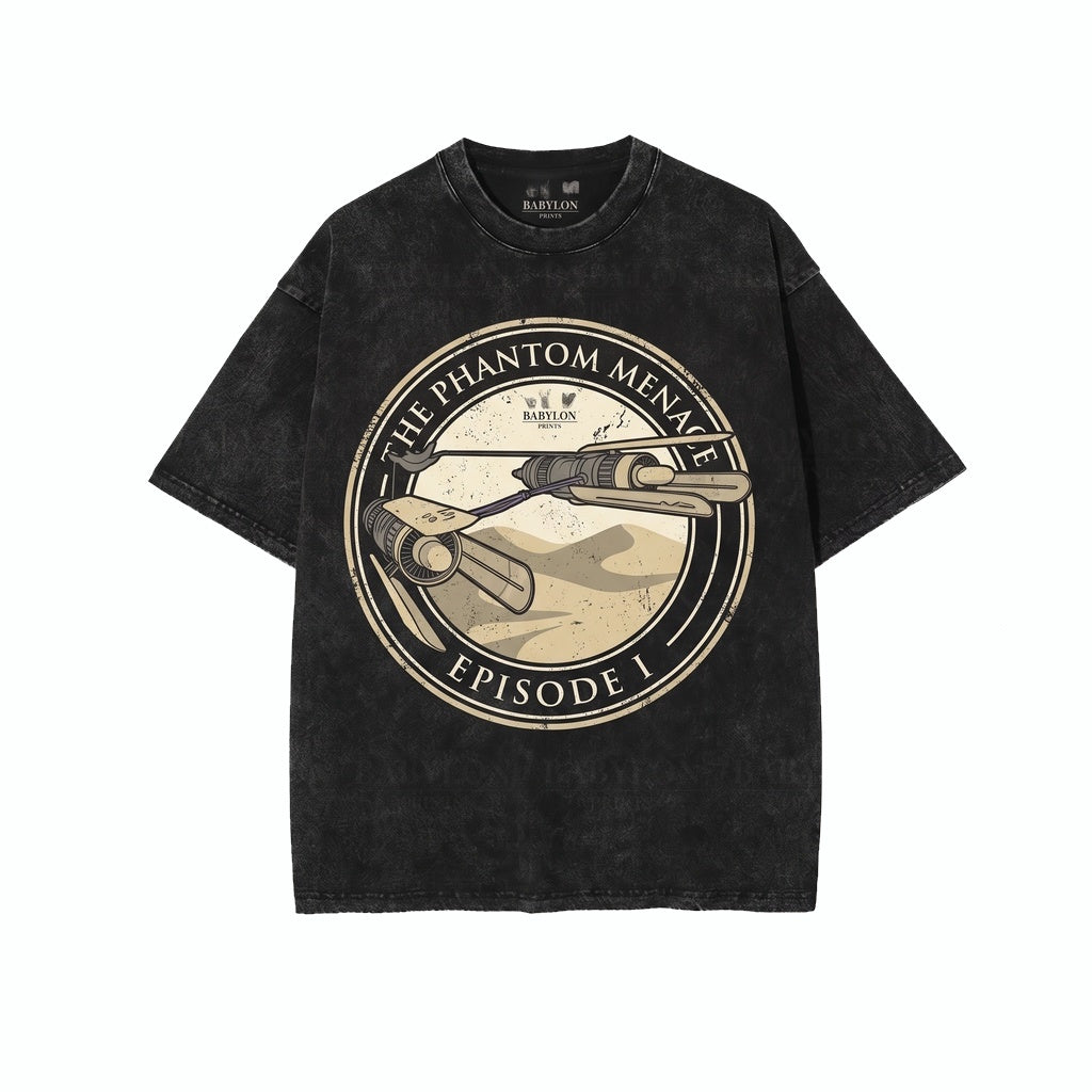 Oversized Anakin Skywalker Podracing Graphic Sci-Fi Movie Phantom Menace Vintage Fan Gift Unisex TShirt