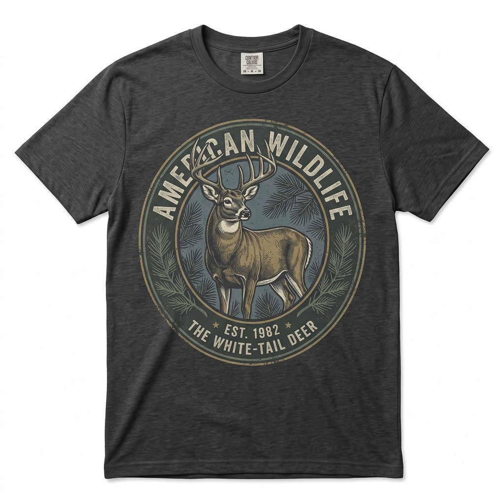 Vintage 90s Deer Buck Graphic Retro Rustic Wildlife Hunting Outdoors Dad Gift Unisex TShirt