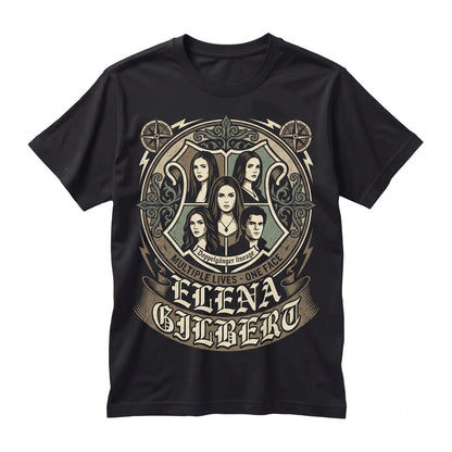 Elena Gilbert Vintage Vampire Mystic Falls Retro Graphic Apparel Gift Unisex TShirt