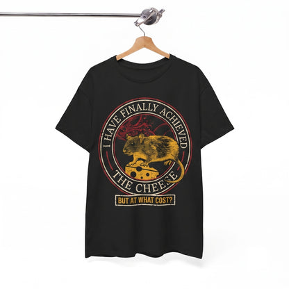 Finally Achieved The Cheese Rat Graphic Funny Meme Cotton Adult Apparel Unisex TShirt