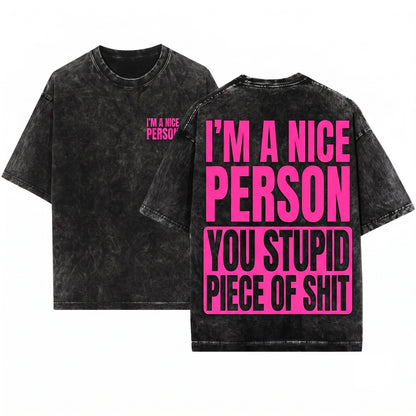 Funny Sassy Pink Graphic Trucker Snapback Hat Cap Unisex Wash T-Shirt