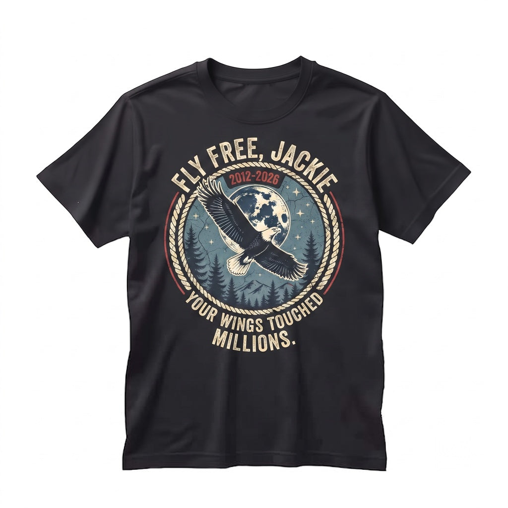 Jackie and Shadow Big Bear Bald Eagle California Wildlife Graphic Apparel Unisex TShirt