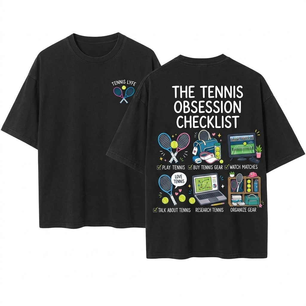 Funny Tennis Things I Do In My Spare Time Sports Player Fan Gift Apparel Unisex Wash T-Shirt