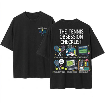 Funny Tennis Things I Do In My Spare Time Sports Player Fan Gift Apparel Unisex Wash T-Shirt