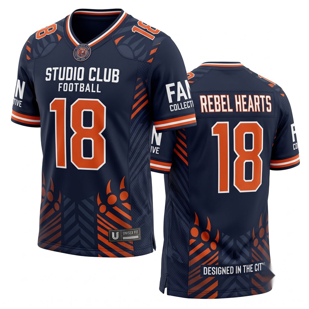 Unisex Football Fan Jersey - Stitched Game Day Athletic Mesh Sports Apparel