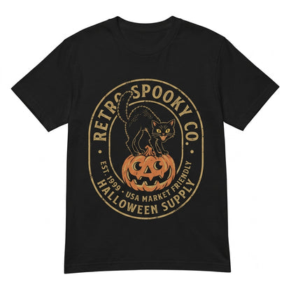 Halloween Black Cat Jack-o-Lantern Pumpkin Spooky Season Lover Gift Unisex TShirt