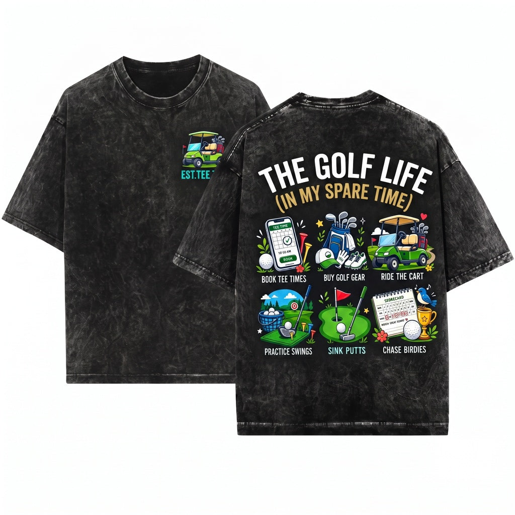 Things I Do In My Spare Time Funny Golf Lover Gift Humor Apparel Unisex Wash T-Shirt