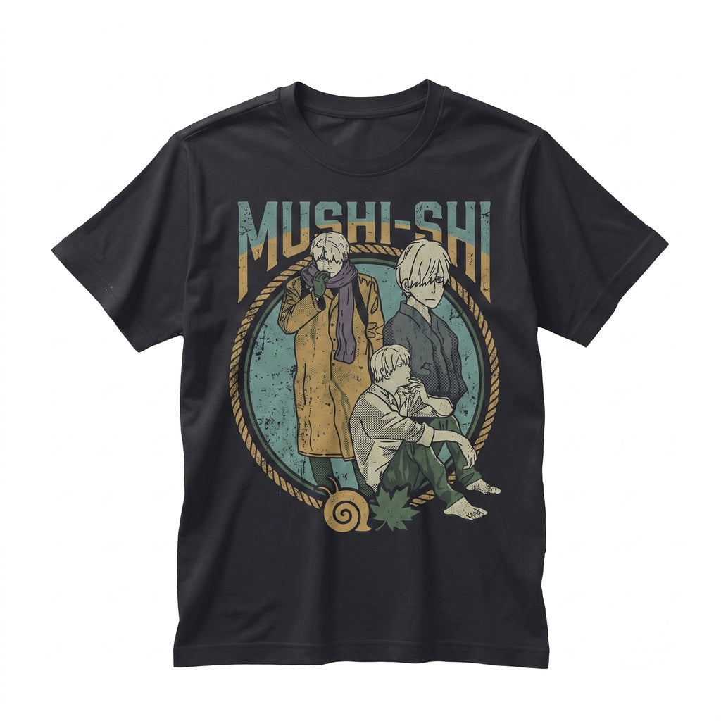 Mushishi Anime Ginko Graphic Print Manga Japanese Spirit Master Top Apparel Unisex TShirt