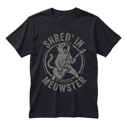 Funny Rocker Cat Guitarist Music Lover Graphic Gift Apparel Unisex TShirt