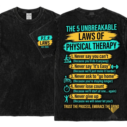 Funny DPT Physical Therapy Rehab Therapist Doctor Graduation Student Gift Present Unisex Wash T-Shirt