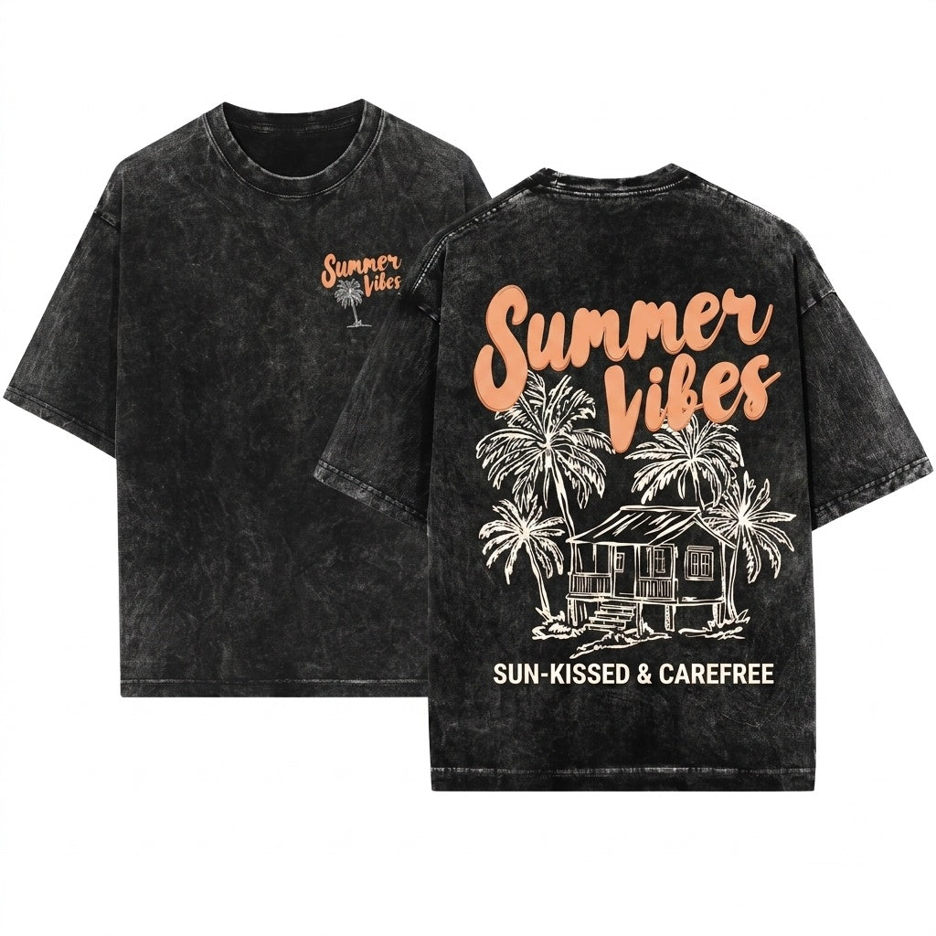 Retro Summer Beach Vacation Vacay Mode Travel Vibes Gift Unisex Wash T-Shirt