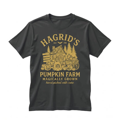 Retro Fall Autumn Ghost Pumpkin Patch Farm House Crewneck Sweatshirt Unisex TShirt