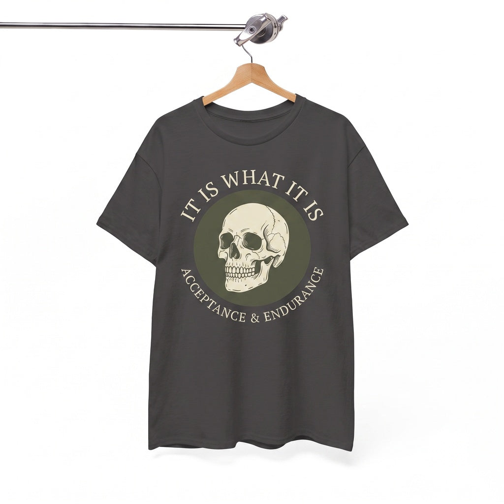 It Is What Skeleton Skull Meme Sarcastic Graphic Cotton Vintage Funny Apparel Top Unisex TShirt