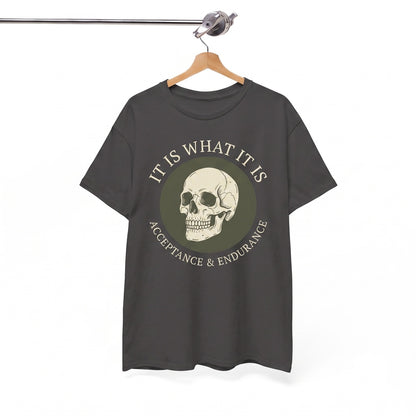 It Is What Skeleton Skull Meme Sarcastic Graphic Cotton Vintage Funny Apparel Top Unisex TShirt