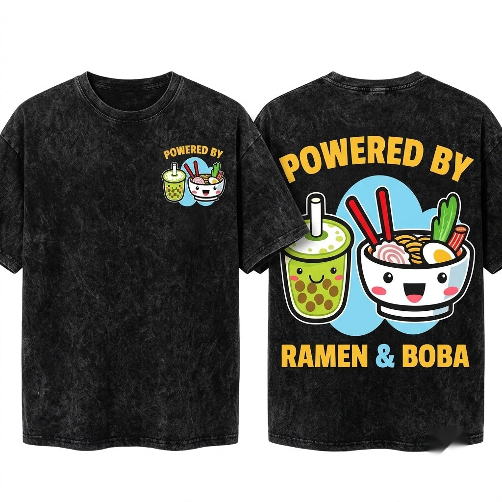 Cute Kawaii Boba Drink Lover Japanese Ramen Noodles Taiwanese Bobas Gift Cool Bes-teas Unisex Wash T-Shirt