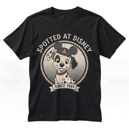 Retro Dalmatian Pongo Perdita Cute Spotted Puppy Dog Graphic Unisex TShirt