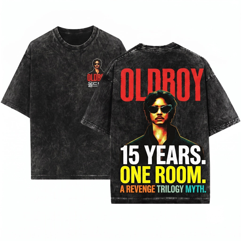 Oldboy Y2K Korean Movie Inspired Graphic Unisex Wash T-Shirt