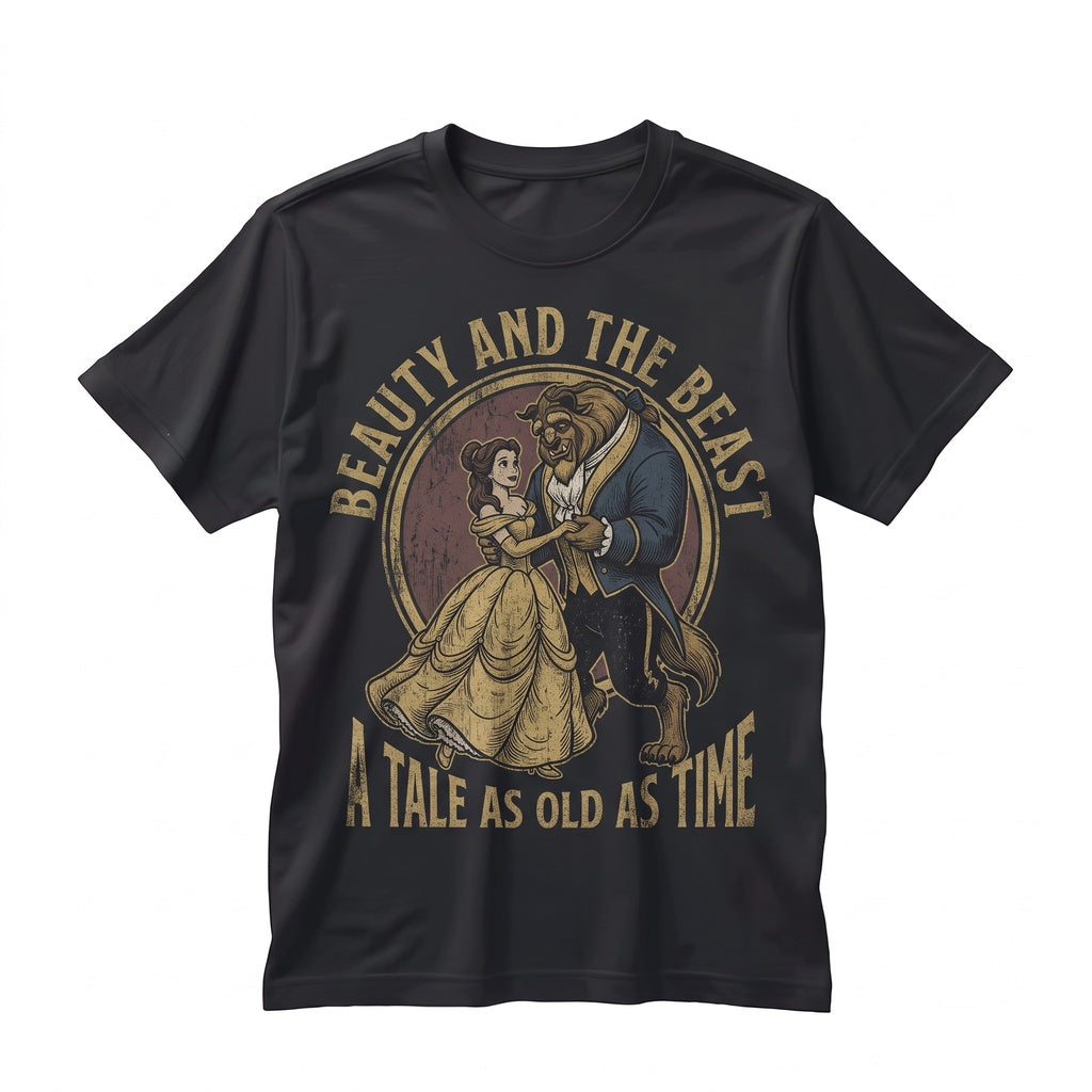 Vintage Beauty and Beast Princess Belle Tale as Old Time Fairy Tale Theme Park Vacation Apparel Unisex TShirt