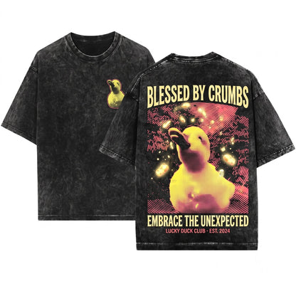 I Have Been Blessed Funny Cute Graphic Christian Faith Duck Bird Vintage Short Sleeve Top Unisex Wash T-Shirt