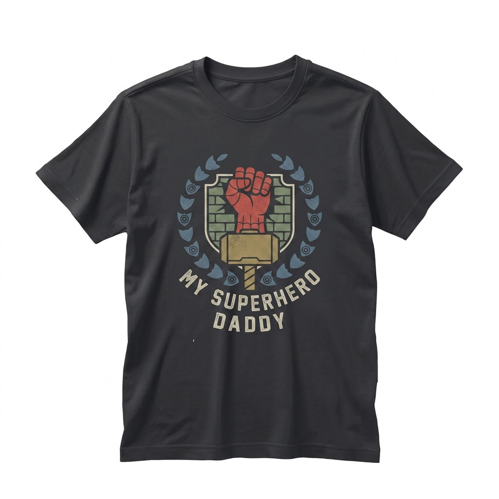 Personalized Daddy You Are My Superheroes Two-Sided Graphic Top, Fathers Day Gift From Son, Dad Unisex TShirt