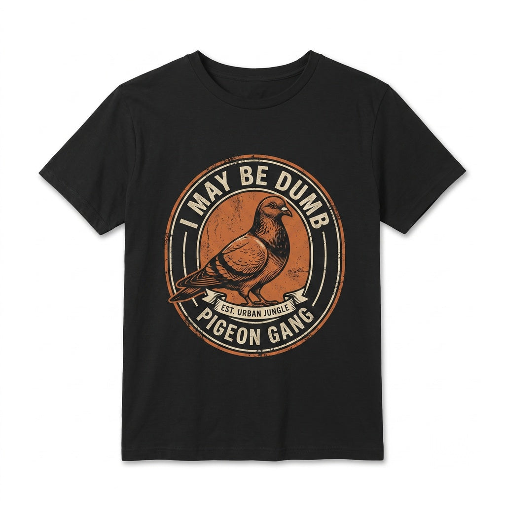 I May Be Dumb Pigeon Graphic Meme Funny Novelty Apparel Cotton Top Unisex TShirt