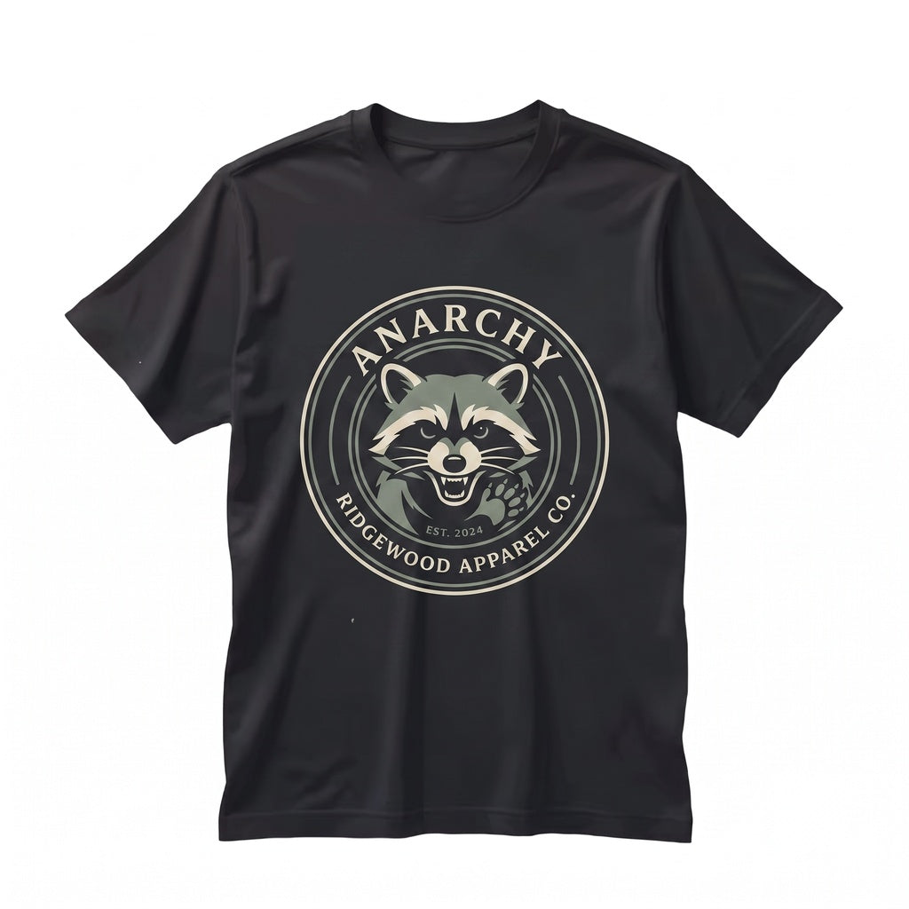 Funny Anarchy Raccoon Trash Panda Graphic Cotton Crewneck Unisex TShirt