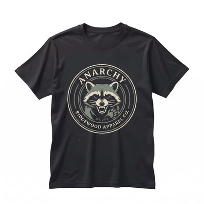 Funny Anarchy Raccoon Trash Panda Graphic Cotton Crewneck Unisex TShirt
