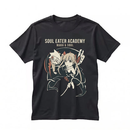 Maka Albarn Scythe Meister Graphic Anime Apparel, Dark Fantasy Manga Vintage Unisex TShirt