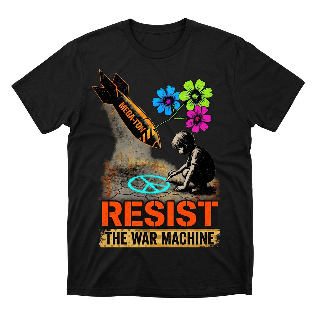 Resist The War Machine Anti Political Protest Truth Against Unisex TShirt