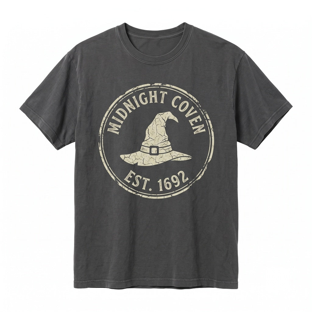 Full Moon Vintage Halloween Graphic Retro Spooky Fall Witchy Black Cat Gift Unisex TShirt
