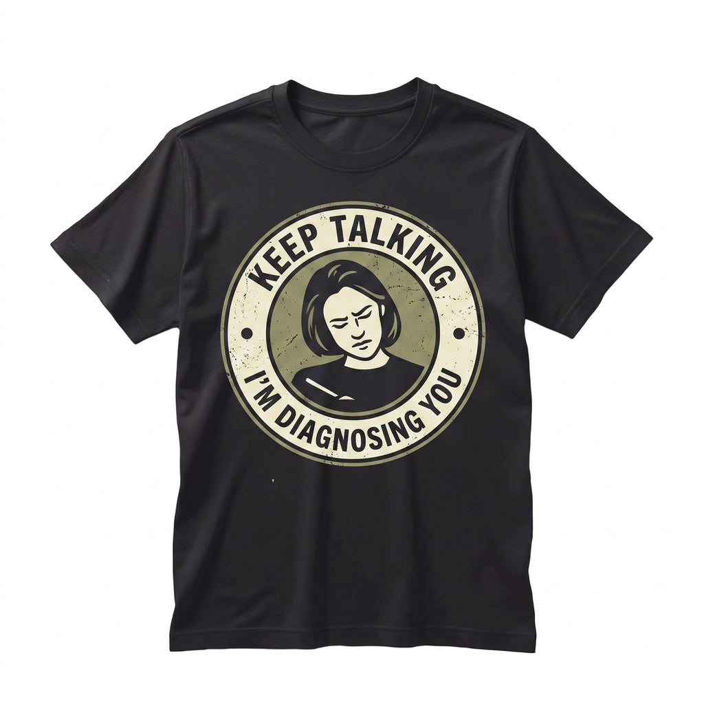 Keep Talking Im Diagnosing You Funny Psychology Mental Health Novelty Coffee Graphic Unisex TShirt