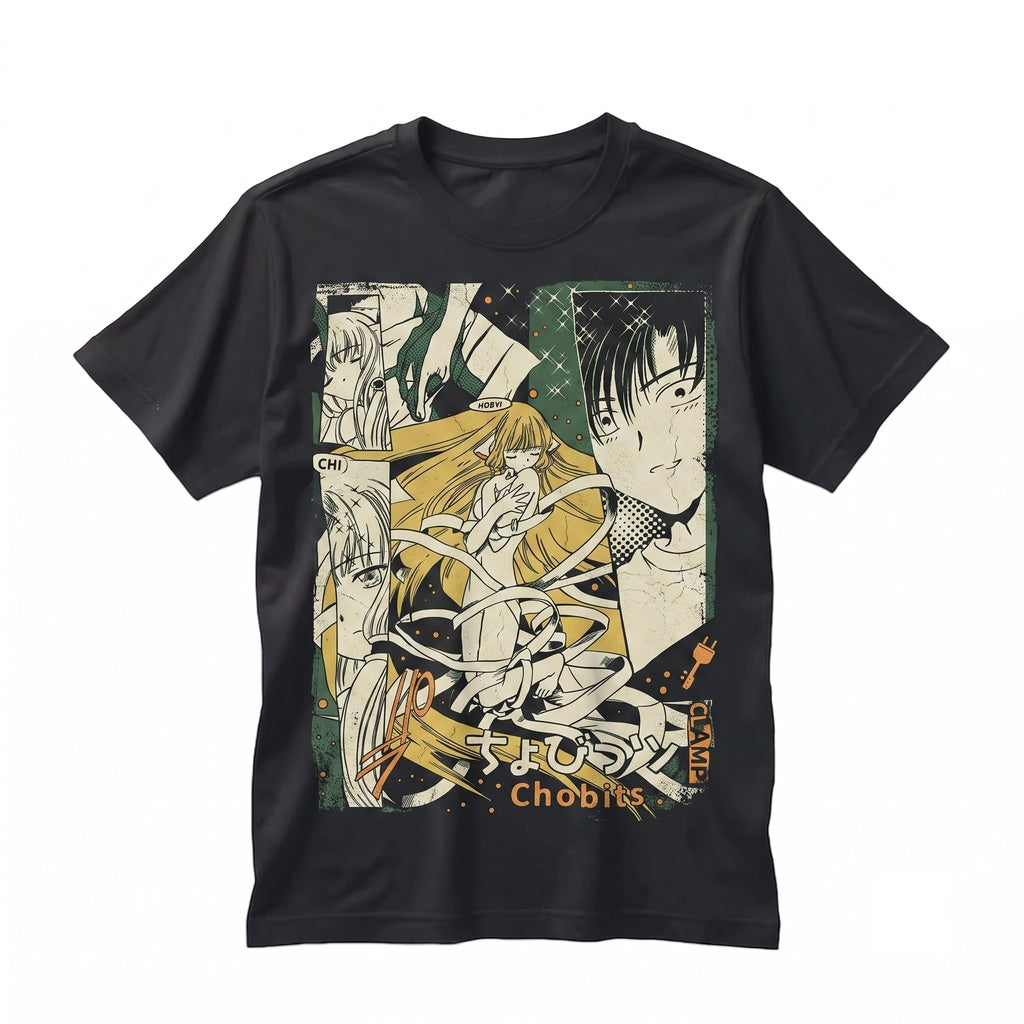 Chi Persocom Cute Vintage Anime Graphic Cotton Top Unisex TShirt