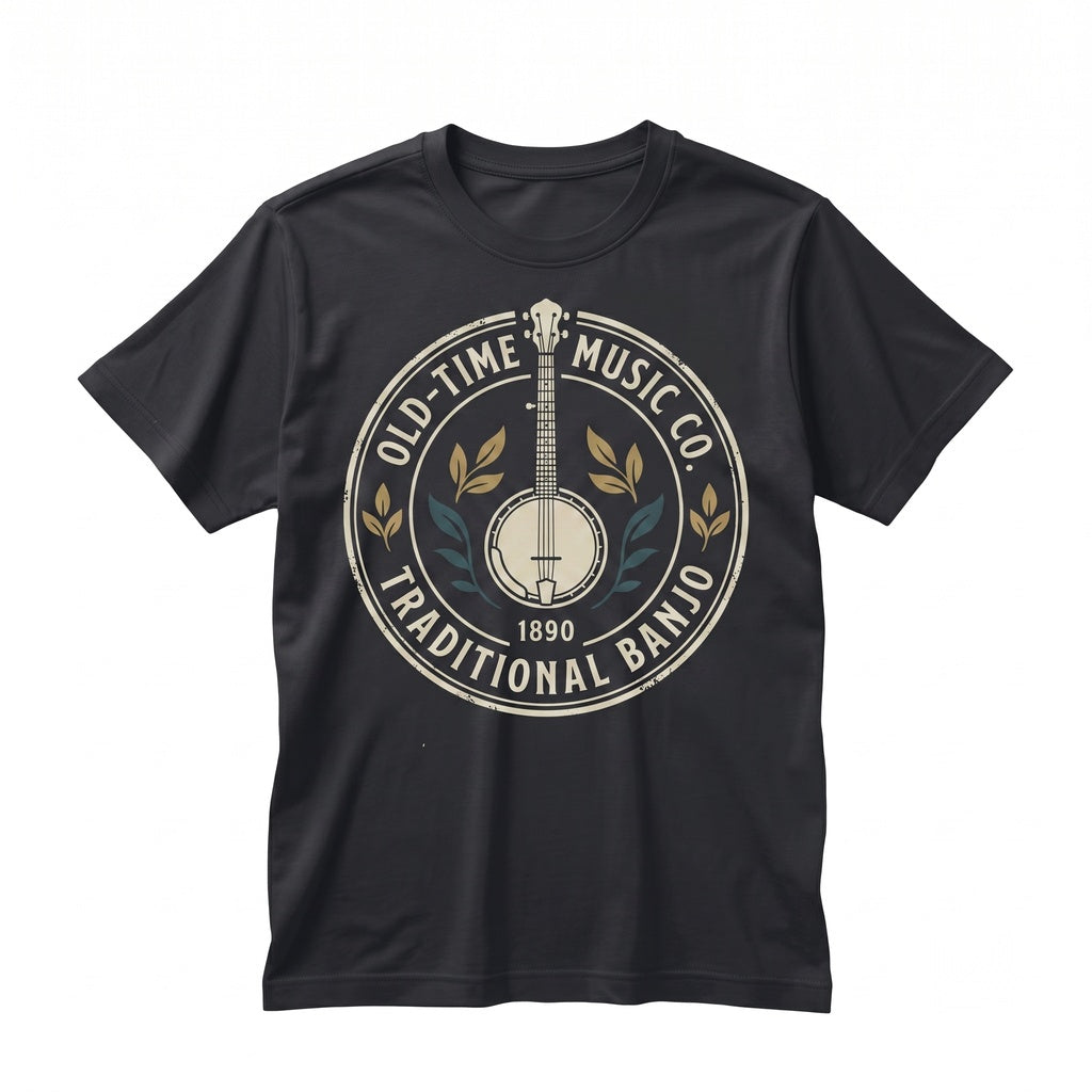 Ornate Vintage Banjo Country Music Folk Graphic Musician Concert Fan Unisex TShirt