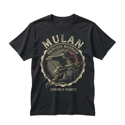 Vintage Mulan Princess Mushu Dragon Chinese Warrior Movie Theme Park Vacation Family Travel Gift Unisex TShirt