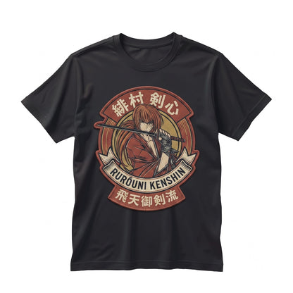 Japanese Anime Samurai Battousai Swordsman Cotton Jersey Short Sleeve Unisex TShirt