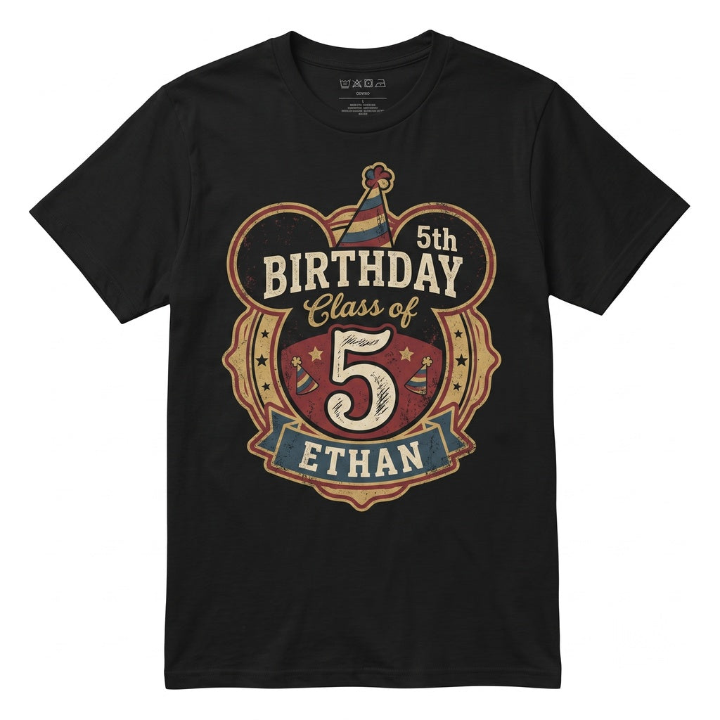Personalized Cartoon Mouse Pals Birthday Party Signature Balloon Celebration Gift Unisex TShirt