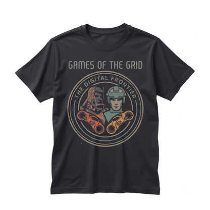 Retro 80s Sci-Fi Neon Grid Lightcycle Arcade Cyberpunk Gamer Graphic Unisex TShirt