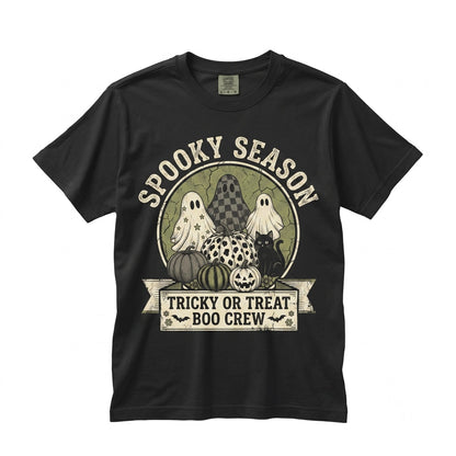 Spooky Halloween Pumpkin Ghost Trick or Treat Ghouls Good Vibes Season Unisex TShirt