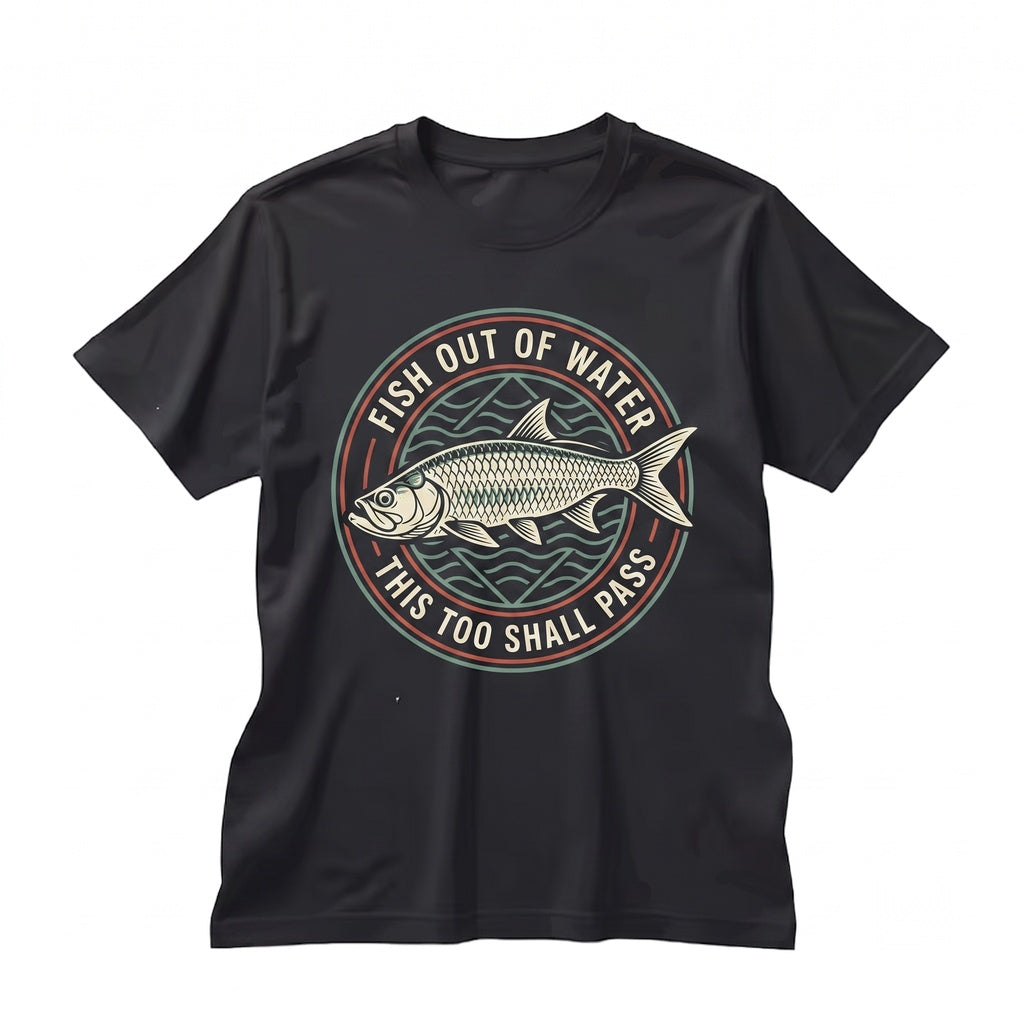 Im A Fish Out Of Water Funny Vintage Japanese Graphic Retro Novelty Unisex TShirt