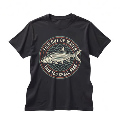 Im A Fish Out Of Water Funny Vintage Japanese Graphic Retro Novelty Unisex TShirt
