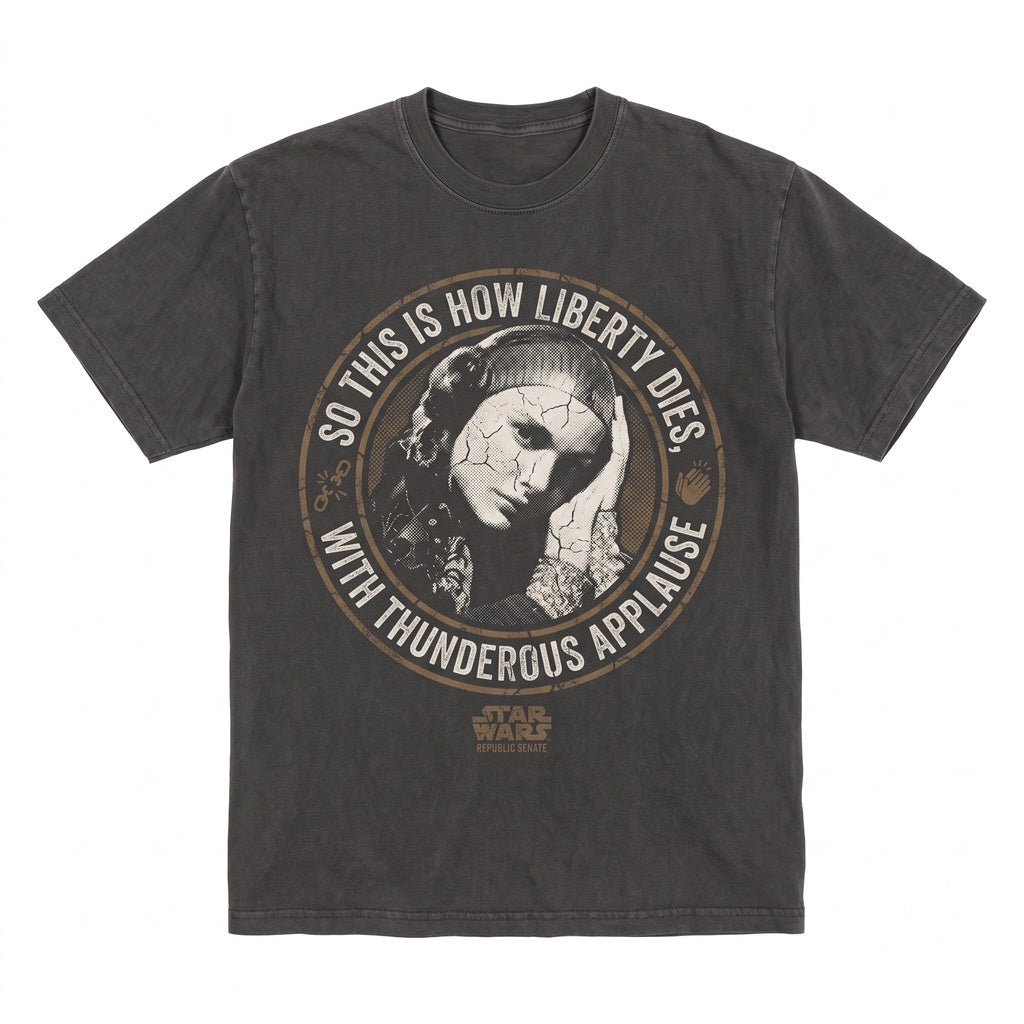 Oversized Padme Amidala Revenge of the Sith Front Back Print Queen Prequel Movie Gift Apparel Unisex TShirt