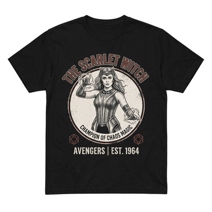 Retro Scarlet Witch Chaos Magic Graphic Tee Vintage Elizabeth Olsen Agatha Homage Top Oversized Fan Gift Unisex TShirt