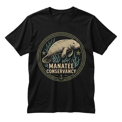 Cute Vintage Manatee Graphic Coastal Sea Cow Animal Lover Gift Crewneck Sweater Unisex TShirt