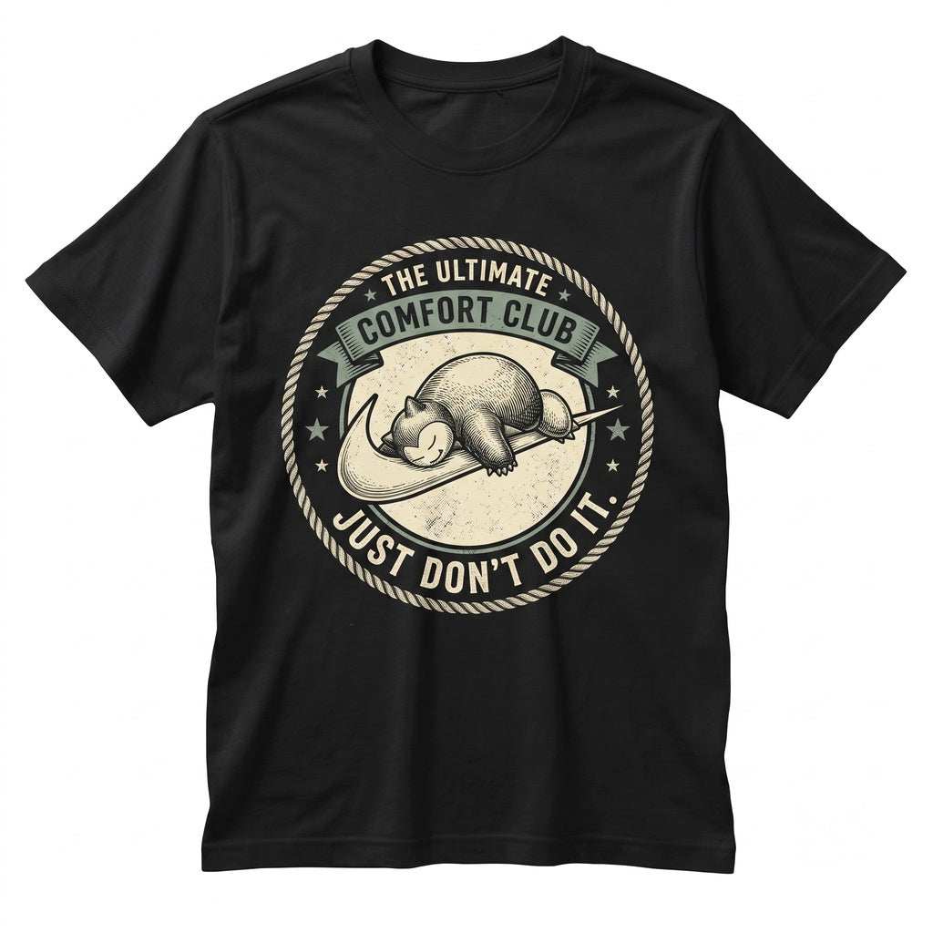 Sleeping Snorlax Just Don’t Do It Meme Graphic Retro Anime Monster Funny Birthday Present Unisex TShirt