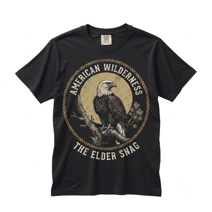 Vintage Bald Eagle Moon Graphic Rustic American Wildlife Gift Unisex TShirt
