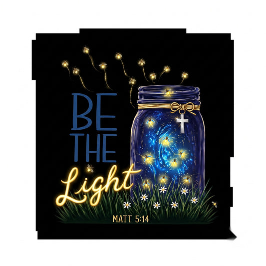 Be The Light Matthew 514 Christian Summer Nights Firefly Faith Inspired Graphic Botanical Unisex TShirt