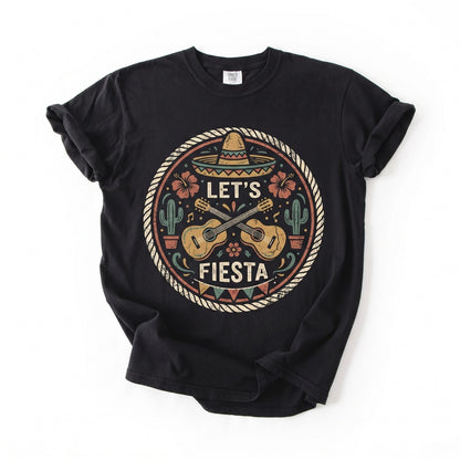 Funny Cinco de Mayo Fiesta Guitar Cactus Graphic Mexican Holiday Party Festive Apparel Unisex TShirt